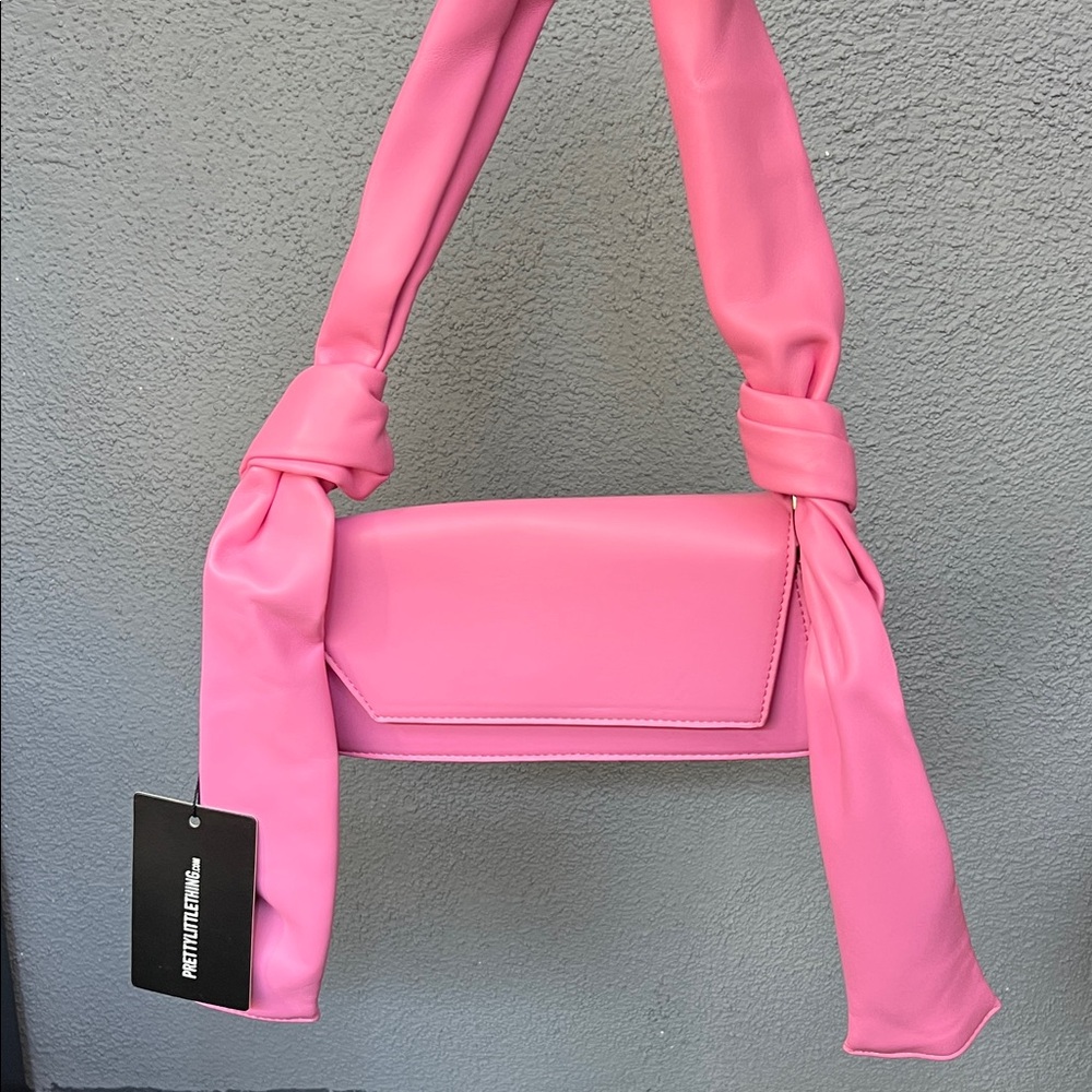 Pink Knotted Strap Shoulder Bag